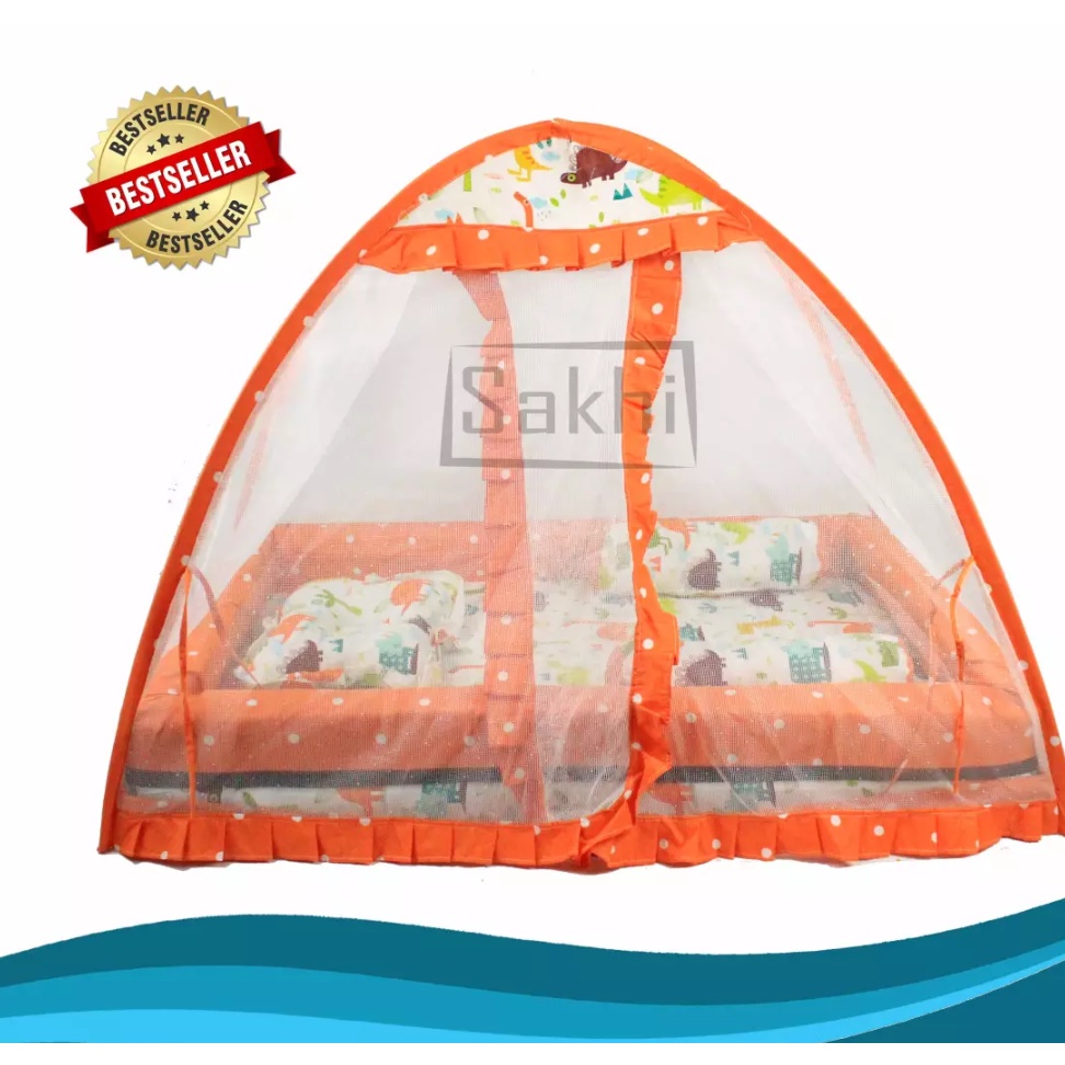 BEST SELLER Kasur Bayi Kelambu model tenda satu set bantal guling