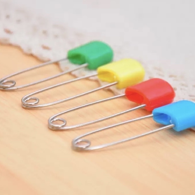 Baby safety pins peniti popok bayi peniti bayi warna warni peniti kecil jarum peniti besar jumbo pengait popok bayi anak