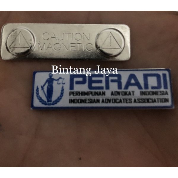 Pin bross wing wings Lencana Pin persegi PERADI Advokat Pengacara Lawyer 13mm x 45mm Magnet Diskon