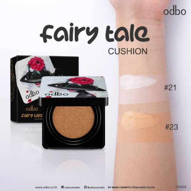 ODBO Fairy Tale Cushion #OD633 Thailand / Free Refill Cosmetic Product Compact Powder Full Coverage