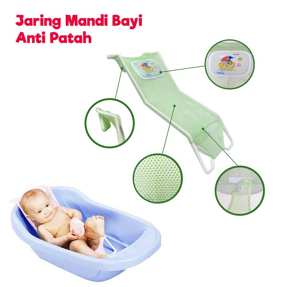 Jaring Mandi Bantal Karakter Baby Bath Helper Premium Jaring Alas Duduk Bak Mandi Bayi Baby Bath