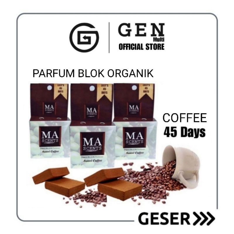 GEN - Pengharum Mobil Aroma Coffee MA SCENTS / Parfum Blok Organik MA SCENTS