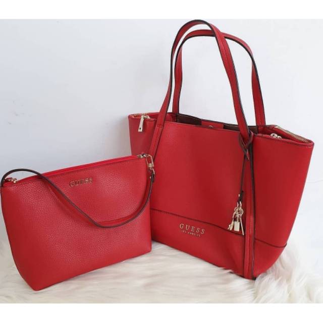 guess heidi 2in1 red bag