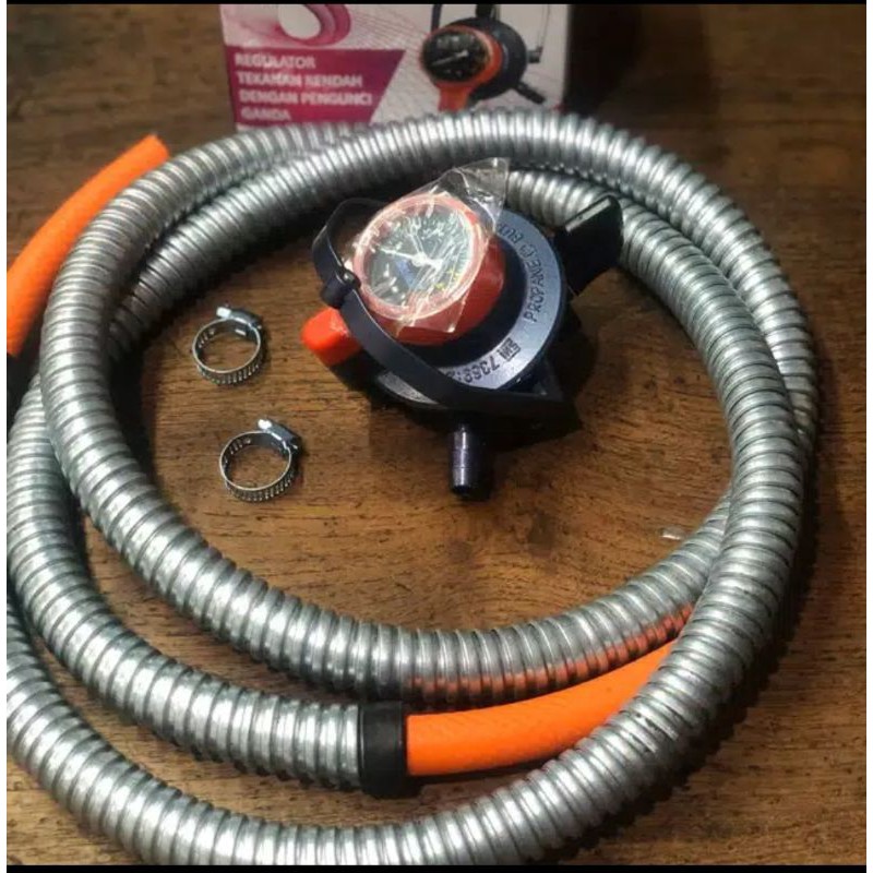 Winn gas regulator kompor gas tipe W 900M + selang kompor gas 3 lapis panjang 3 meter