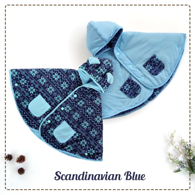 Jaket Anak CuddleMe BabyCape | Mantel Bayi Balita Cuddle Me Baby Cape | Grosir Cuddle Me BabyCape-Scandinavian Blue