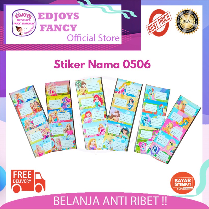 

Stiker nama karakter disney 0506 (40)