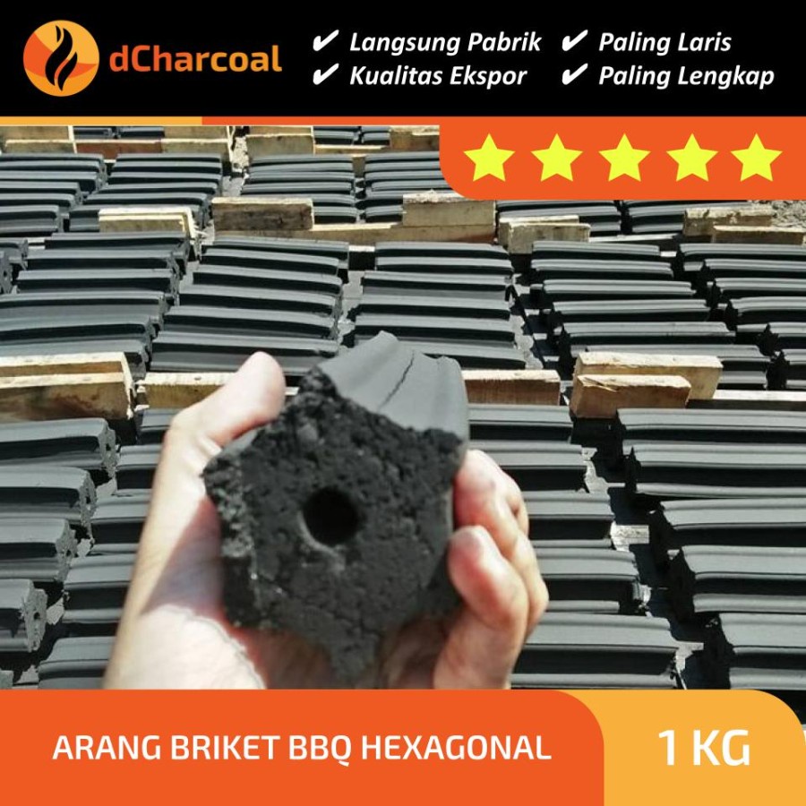 Arang Briket, Kualitas Export / 1kg Terbaik