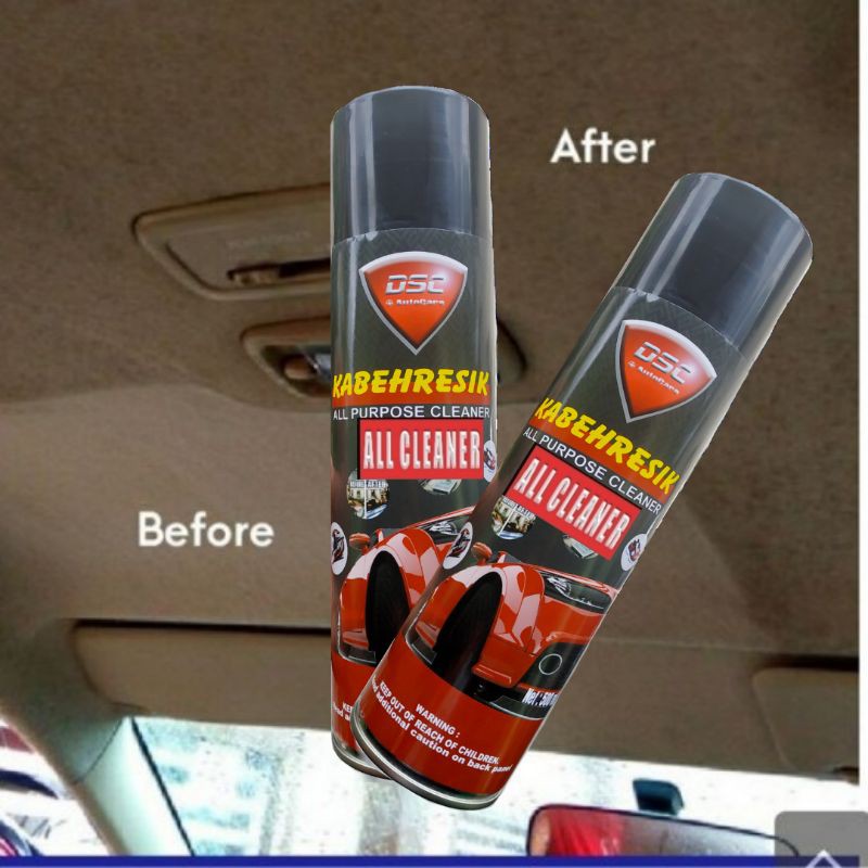 All Clear foam Pembersih plafon mobil /dasbor/ interior/jok kulit/sepatu /jok bludru