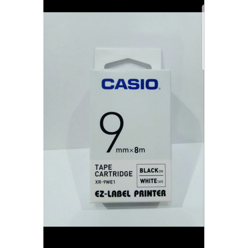 

Casio ez-label printer tape cartridge 9 mm 9mm tipe xr-9we1