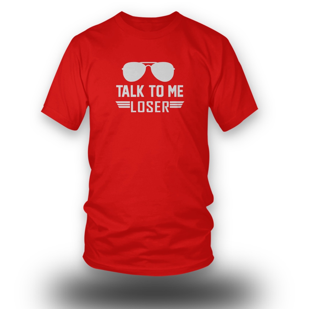 BISA COD BAYAR DITEMPAT Baju Kaos Distro TALK TO ME LOOSER Cotton Combed 30s Sablon Premium Cewek Co