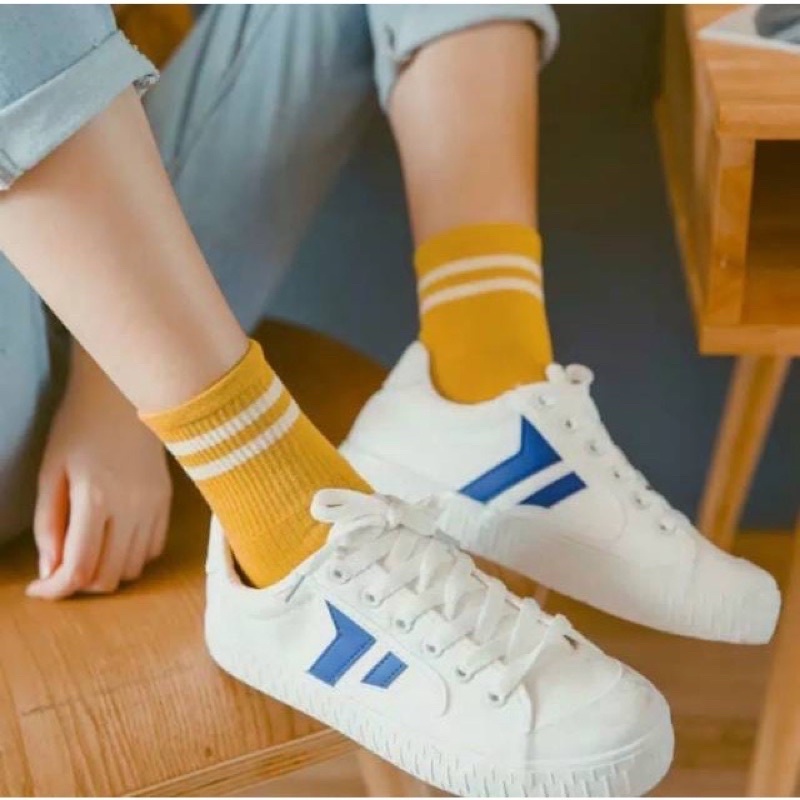 kaos kaki pendek model stripe