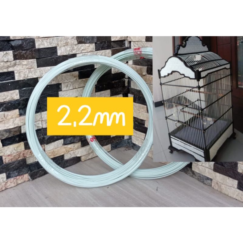 Jeruji fiber putih 2.2mm berat 1KG untuk sangkar/layangan naga dll