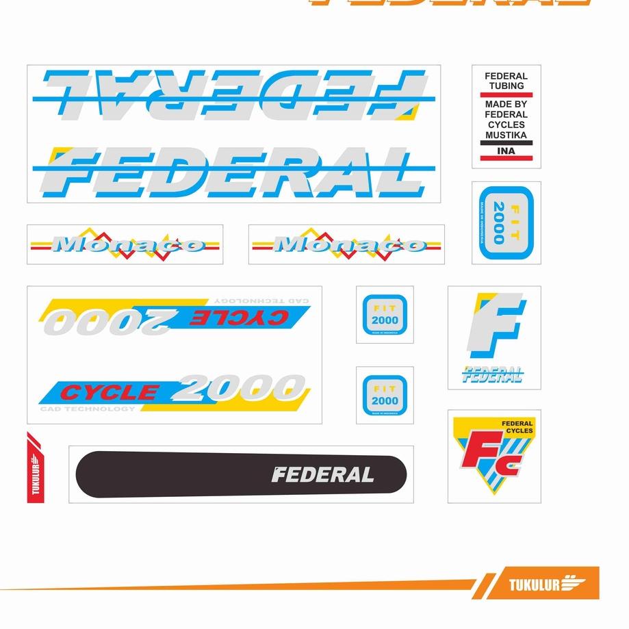 Tidak Diragukan.. STIKER DECAL SEPEDA FEDERAL MONACO