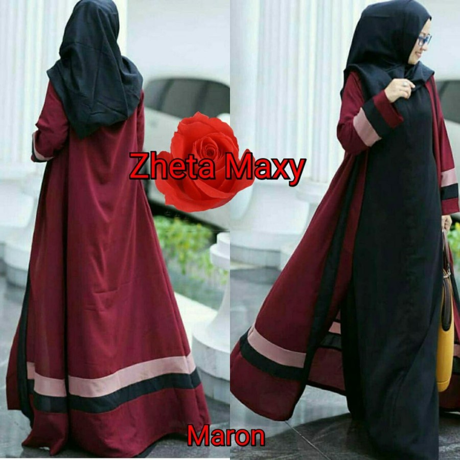 Baju Setelan 2IN1 Bordir Devika Gamis Maxi Dress Celana Wanita Muslim Remaja Modern Mewah Elegan Tre