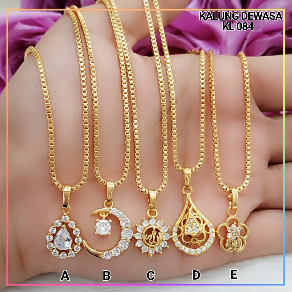 Kalung xuping kalung dewasa itali liontin bulan elegan perhiasan wanita lapis emas gold KL 084