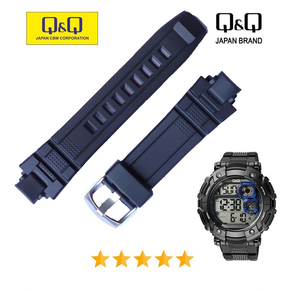 Strap QQ QnQ Q&amp;Q M150 QnQ 150 Tali Jam Tangan Q&amp;Q M 150 Black.