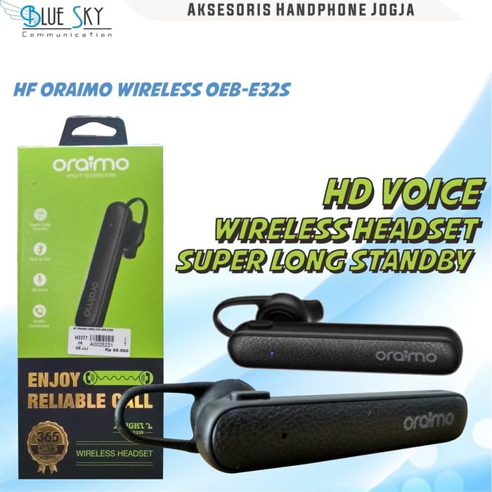 HEADSET EARPHONE HANDSFREE ORAIMO OEB-E32S BLUETOOTH WIRELESS