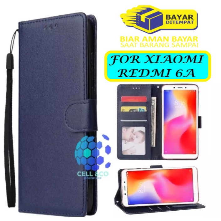 Flip cover XIAOMI REDMI 6A Flip case buka tutup kesing hp casing hp flip case leather wallet