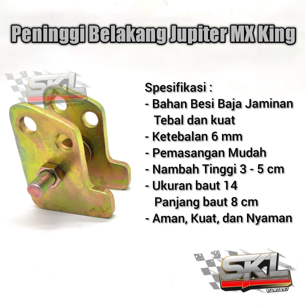 Peninggi Shock Belakang Monoshock Jupiter Mx King Kualitas Sangat Tebal 6mm kuat kokoh