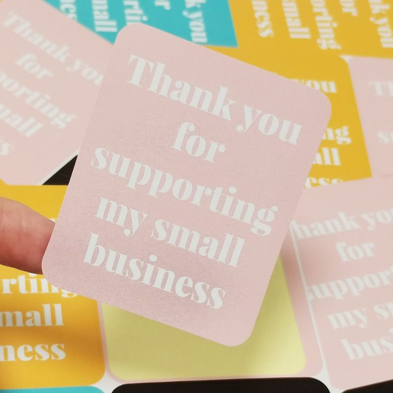 

Sticker Stiker Thank You Isi 100 pcs Hampers Kado Bingkisan Label Makanan