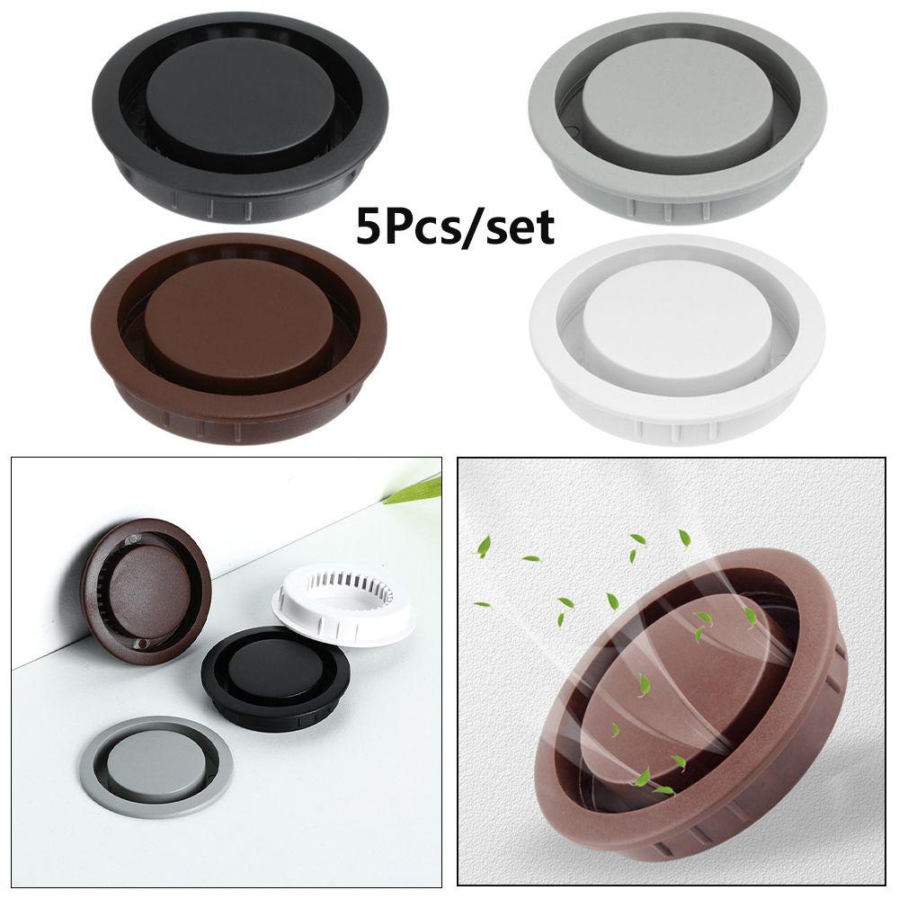 Top 5pcs /set Lubang Angin Cover Grommet Rumah Louver Closet Sepatu Hidden Wardrobe Aksesoris Ventilator Gril