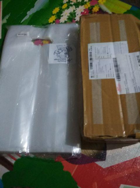 Tas Kantong Plastik Pe Plong Bening 20x35 Cm Ada Lipatan Samping
