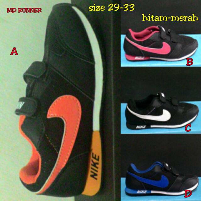 sepatu anak murah nike md runner kids size 29-33