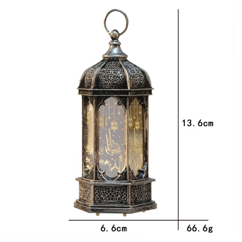 Ornamen Lampu LED Bentuk Menara Eid Ramadhan Gaya Retro Untuk Dekorasi Pesta
