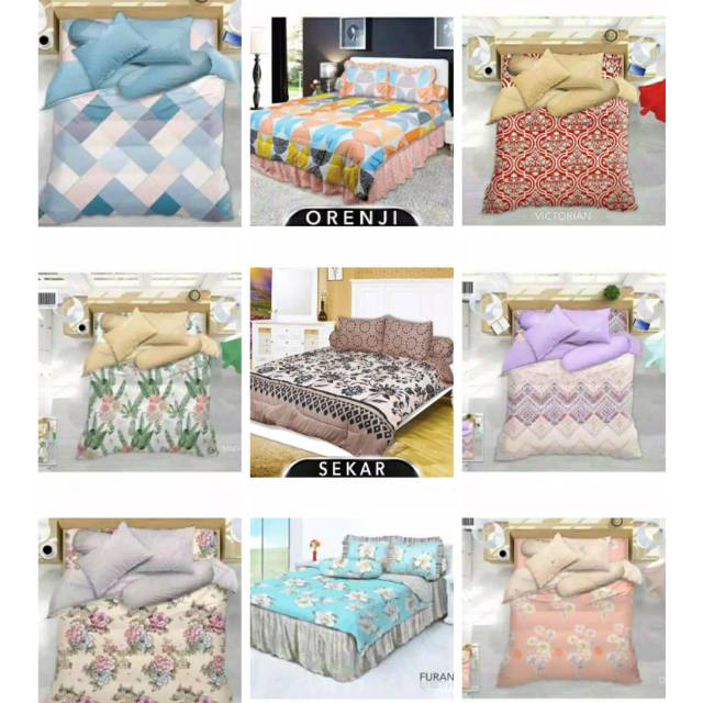 SPREI MY LOVE B4 KING 180X200T30 COASTAL,ORENJI,VICTORIAN,MADAGASCAR,SEKAR,ALTA,AYANA,FURANO,DAISY