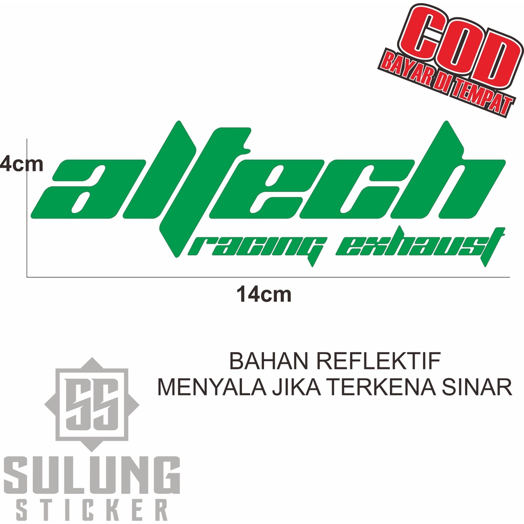 Cutting Sticker Variasi ALTECH Knalpot RX KING Bahan Premium Stiker Aksesoris Keren Terbaru