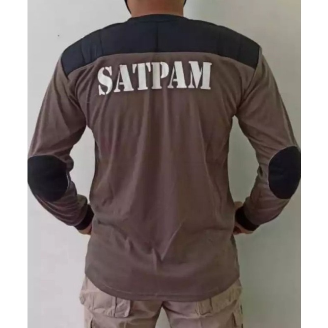 Security Satpam kaos security terbaru baju kaos dalaman satpam security coklat Terbaru murah