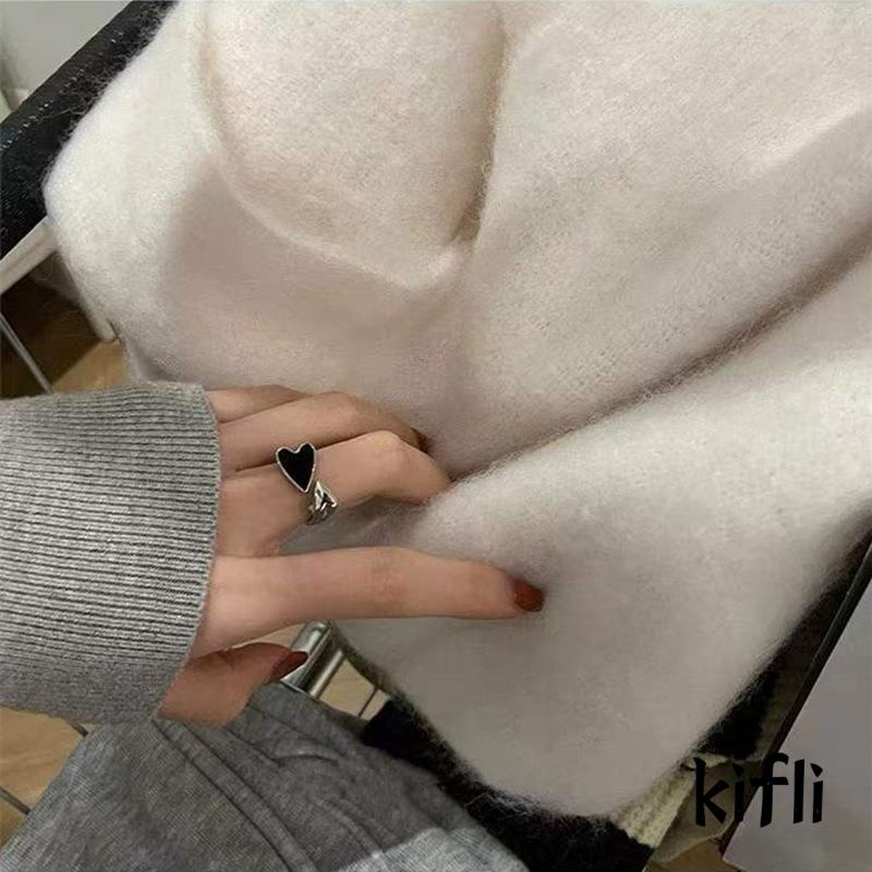 Cincin Jari Telunjuk Adjustable,Bentuk Hati,Untuk Wanita