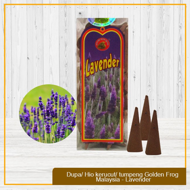 Dupa Hio Wangi Buhur Kerucut Golden Frog Malaysia Lavender