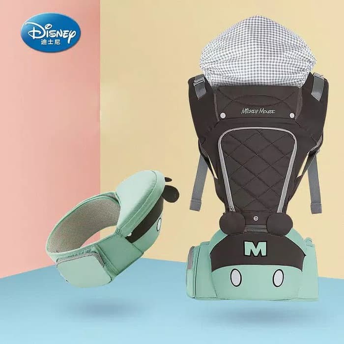 Hipseat Carrier Disney MICKEY CYAN &amp; 6D STYLE NEW UPGRADE GENDONGAN HIPSEAT Disney Original