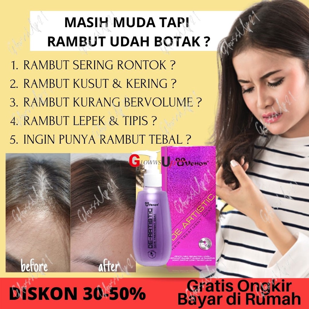 SERUM PENUMBUH RAMBUT BOTAK VENON UNGU SERUM RAMBUT PERAWATAN RAMBUT - HAIR TREATMENT