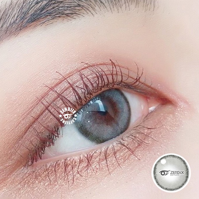 Softlens MINI OLIVIA warna GREY Normal Beda Minus