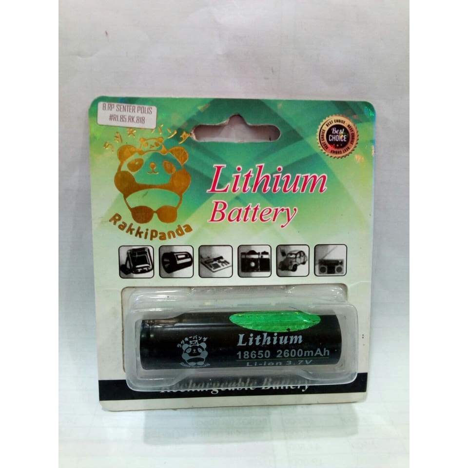 BATRE BATERAI BATTERY RAKKIPANDA 18650 SENTER POLIS/VAPOR