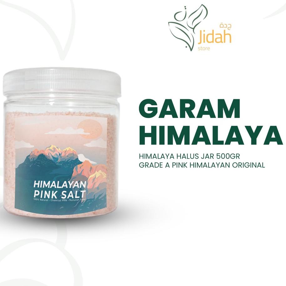 

Terlaris Garam Himalaya Original Natural JAR Pink Salt Himalayan Salt Garam Merah Muda Halus