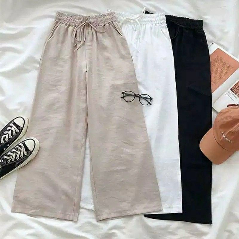 Yuna Pant bahan twiscone fit to L-CELANA WANITA MURAH(AB)