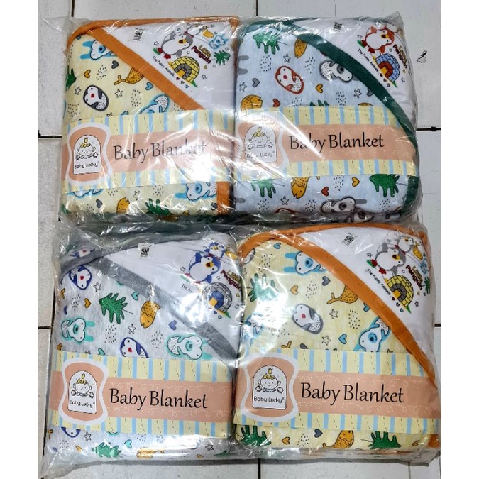 1 Pcs Blanket BABY LUCKY SELIMUT TOPI BAYI empuk dan lembut