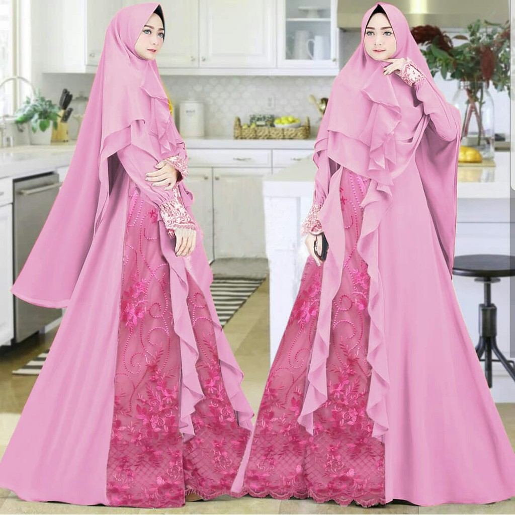 2512 ZF Syari aisha 195 moscrep seleting belakangpinggang blkg karetfree NEW