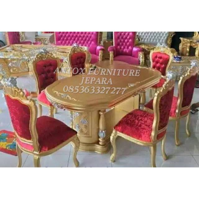 Meja makan ganesha jati mebel Jepara