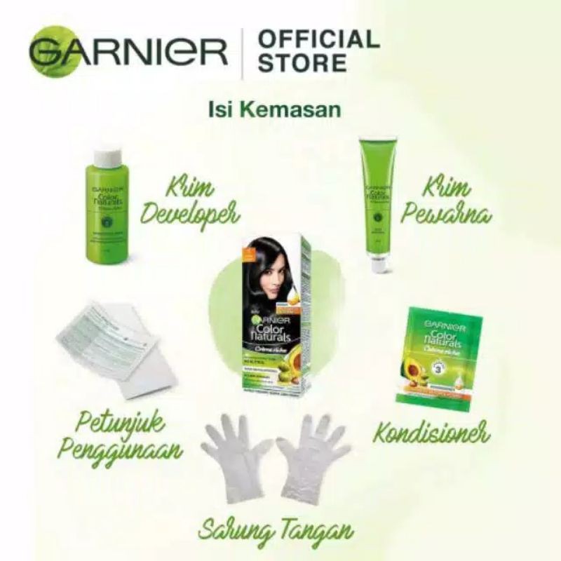 [Kemasan Kotak] Garnier Color Naturals | Semir Rambut | Pewarna Rambut 55+50gr