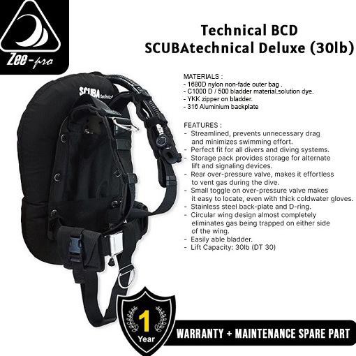 Scubatechnical BCD Technical BC Scuba Diving Deluxe 25lb - Not Xdeep