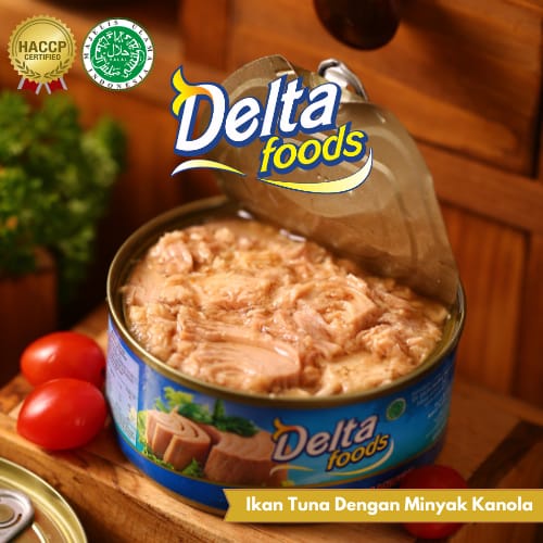 

QH Deltafoods - Ikan Tuna Dengan Minyak Kanola DeltaFoods 165gr Dus