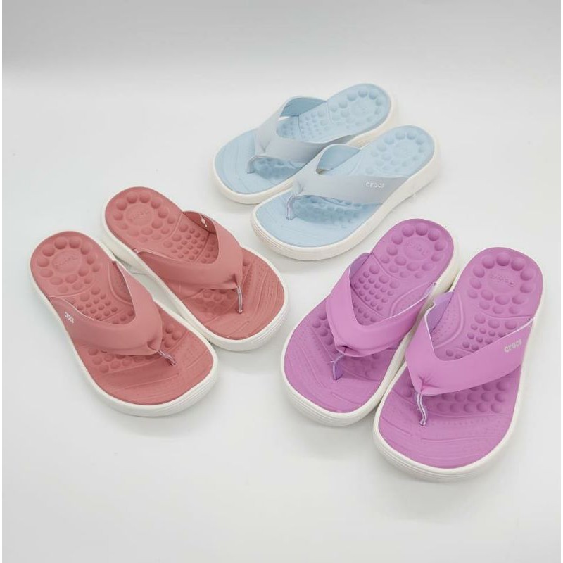 CROCS/SANDAL CROCS WANITA/CROCS REVIVA JEPIT CANVAS/SANDAL KARET WANITA/SANDAL JEPIT WANITA/CROCS