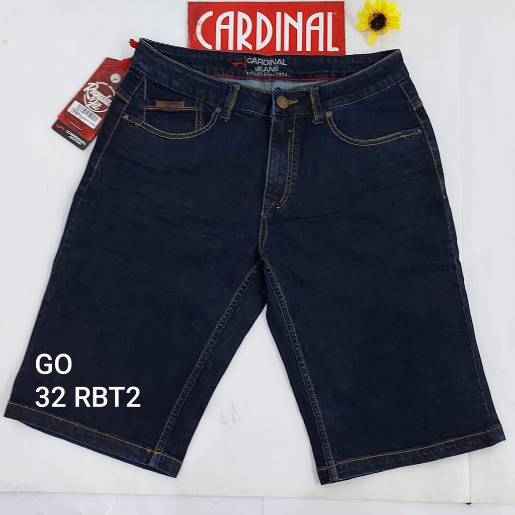 gof 32-CBV CARDINAL JEANS Celana Pria Celana Pendek Bermuda Casual Sobek Slimfit Reguler Fit Reguler