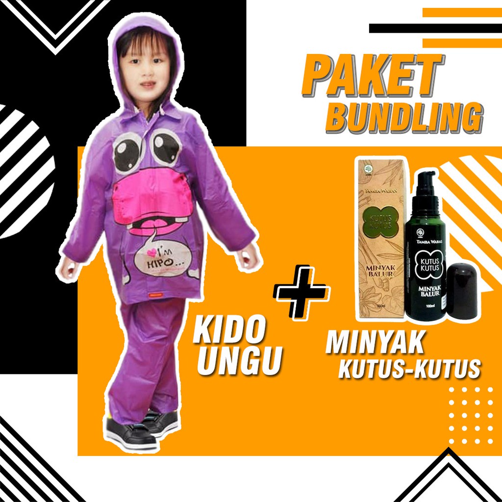 PAKET BUNDLING JAS HUJAN KIDO DAN MINYAK KUTUS KUTUS ORIGINAL 100% TERMURAH