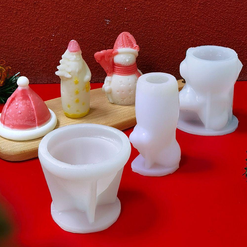 Solighter Cetakan Silikon Natal Dekorasi Meja 3D Epoxy Resin Merry Christmas Silicone Mould