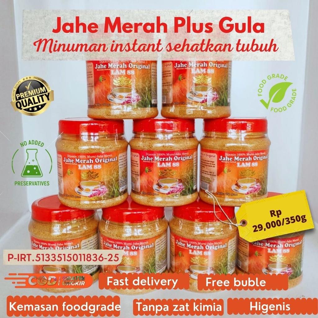 

jahe merah dengan gula 350g